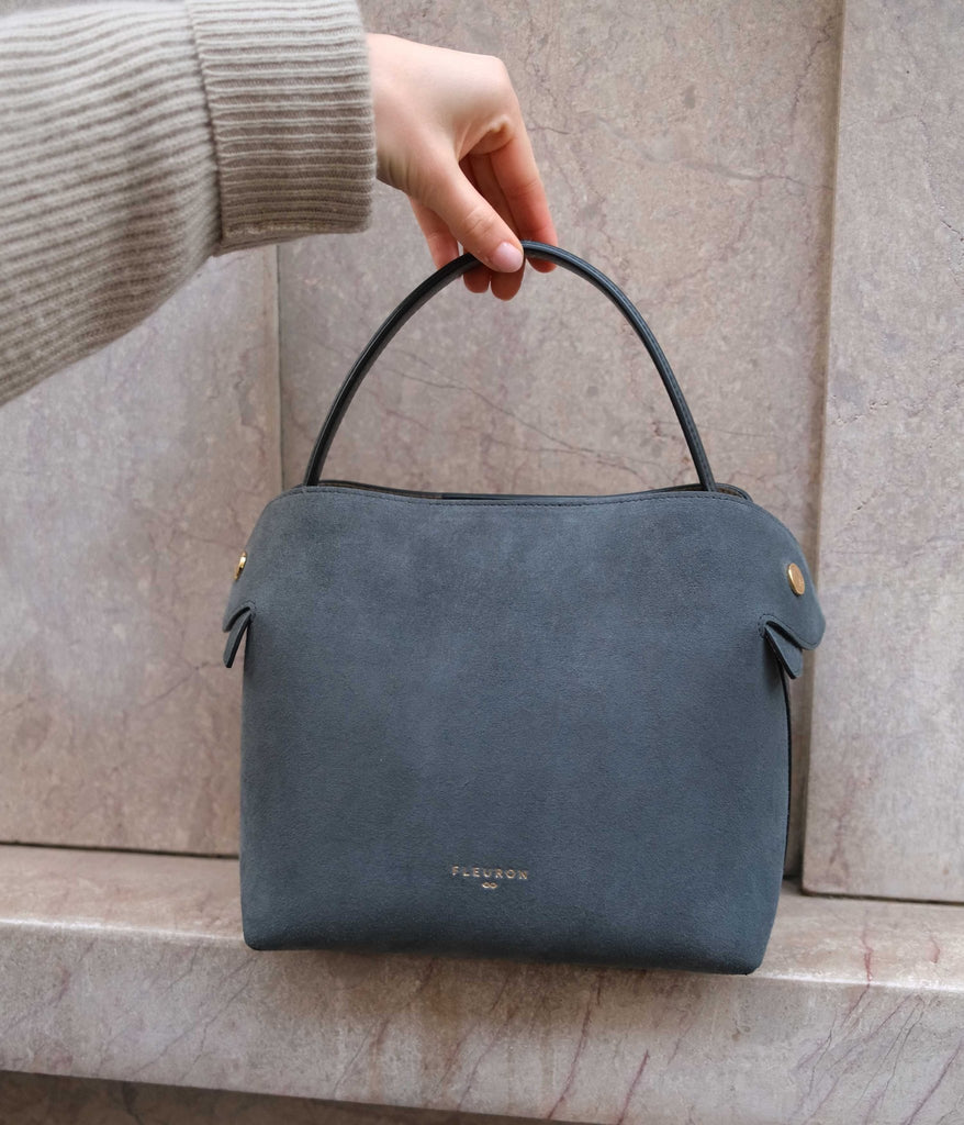 Medium Swann | Suede Orage - Fleuron Paris